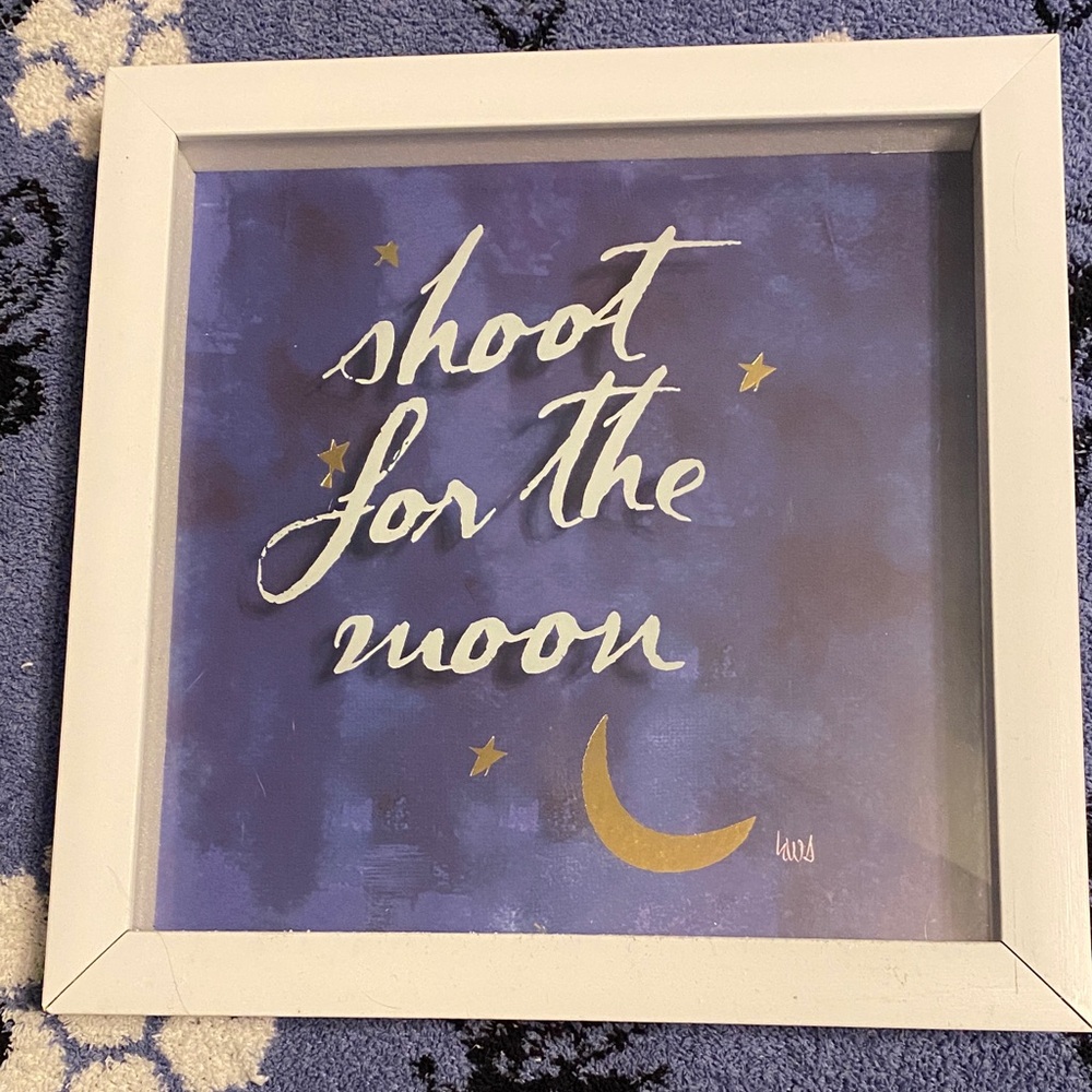 Framed 'Shoot for the Moon' Wall Art